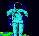 Dibujo Astronauta pintado por furlan