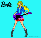 Dibujo Barbie guitarrista pintado por quierooooooo