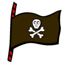 Dibujo Bandera pirata pintado por oziel