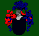Dibujo Escudo de armas y casco pintado por benjamiiin