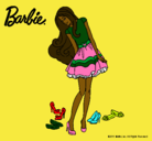 Dibujo Barbie y su colección de zapatos pintado por lucia_10