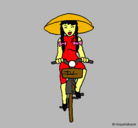 Dibujo China en bicicleta pintado por pipi1000