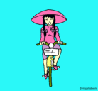 Dibujo China en bicicleta pintado por juno_288