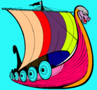 Dibujo Barco vikingo pintado por daiana1289
