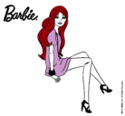 Dibujo Barbie sentada pintado por yefefe