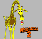 Dibujo Madagascar 2 Melman pintado por yeral