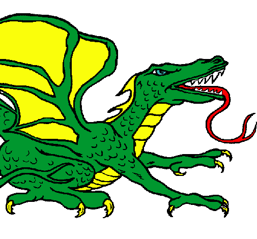 Dibujo Dragón réptil pintado por juan2310