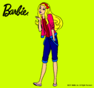 Dibujo Barbie con look casual pintado por Briisita