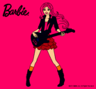 Dibujo Barbie guitarrista pintado por aldi 