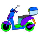 Dibujo Ciclomotor pintado por paolq