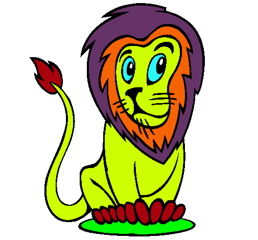 Dibujo León pintado por jeanet