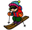 Dibujo Niño esquiando pintado por JIRF