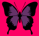 Dibujo Mariposa con alas negras pintado por suyai