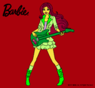 Dibujo Barbie guitarrista pintado por mireya1200