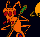 Dibujo Hormiga alienigena pintado por randall