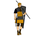 Dibujo Soldado romano pintado por kevin6800