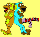 Dibujo Madagascar 2 Manson y Phil 2 pintado por ABRAHAMMATEO