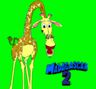 Dibujo Madagascar 2 Melman pintado por misael