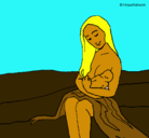 Dibujo Madre con su bebe pintado por 9Lucia