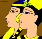 Dibujo Ramsés y Nefertiti pintado por 199562770
