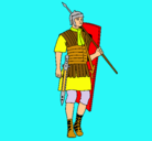 Dibujo Soldado romano pintado por lunaik