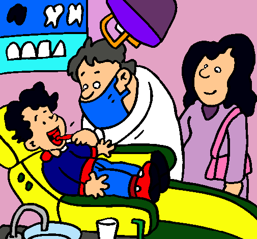 Niño en el dentista