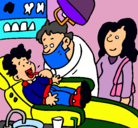 Dibujo Niño en el dentista pintado por ana550003