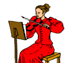 Dibujo Dama violinista pintado por jjere