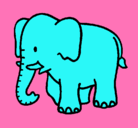 Dibujo Elefante bebe pintado por TROMPITA