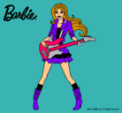 Dibujo Barbie guitarrista pintado por feremi