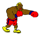 Dibujo Boxeador pintado por mijael