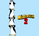 Dibujo Madagascar 2 Pingüinos pintado por yuviana