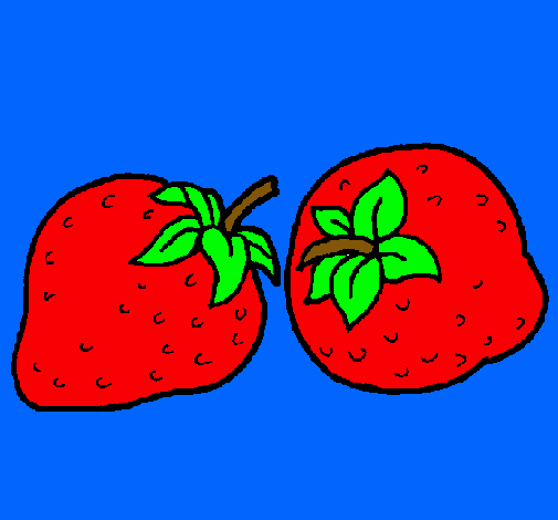 Dibujo fresas pintado por kary7