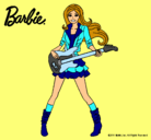 Dibujo Barbie guitarrista pintado por chuski