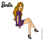 Dibujo Barbie sentada pintado por zayla