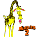 Dibujo Madagascar 2 Melman pintado por ElGabo