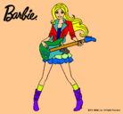 Dibujo Barbie guitarrista pintado por marisl