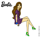 Dibujo Barbie sentada pintado por noelia-reyna