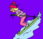 Dibujo Esquiadora pintado por o7tukliu