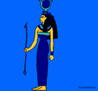 Dibujo Hathor pintado por monito