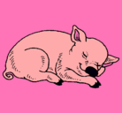 Dibujo Cerdo durmiendo pintado por AYLINN