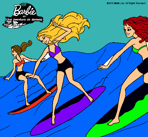 Dibujo Barbie de nuevo con sus amigas pintado por julithaAa