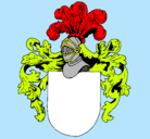 Dibujo Escudo de armas y casco pintado por pibikitilizi