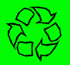 Dibujo Reciclar pintado por planeta