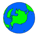 Dibujo Planeta Tierra pintado por jhiijkghjujh
