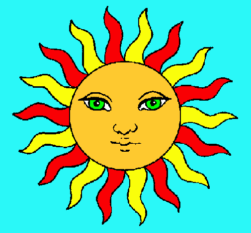 Dibujo Sol pintado por mluz
