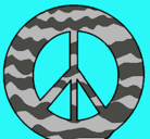 Dibujo Símbolo de la paz pintado por hopil