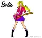 Dibujo Barbie guitarrista pintado por valentina03