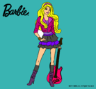 Dibujo Barbie rockera pintado por blein