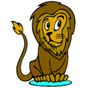 Dibujo León pintado por karimar